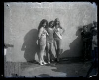 Three finalists of Seashore Day, Elks National Convention Bathing Beauty Contest, Los Angeles, 1935