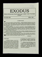 Exodus. Biuletyn Informacyjny Ekumenicznej Grupy Lesbijek i Gejów Chrześcijan - Exodus