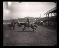 Horse race at the Baker Ranch Rodeo Saugus, Santa Clarita, 1926
