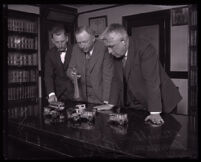 District attorneys Buron Fitts, Asa Keyes and Edward Dennison in a law office, Los Angeles, 1922-1929 