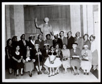 Group portrait at the presentation of the plaque honoring Biddy Mason at the Natural History Museum, Los Angeles, 1957