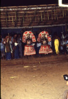 Theyyam festival - Darika-Danavendra: two male dancers collude to fight Kali, Kalliasseri (India), 1984