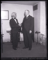 Dr. W. C. Bagley and Dr. Henry Lester Smith at a National Education Association meeting, Los Angeles, 1931