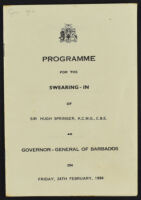Swearing-In of Sir Hugh Springer as Governor-General of Barbados