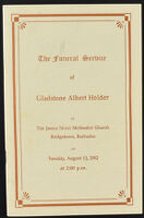 The Funeral Service of Gladstone Albert Holder