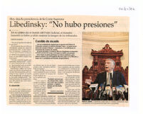 Libedinsky "No hubo presiones"