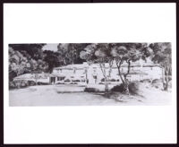 Rendering of the Errett Lobban Cord residence by Paul R. Williams, Beverly Hills, circa 1933