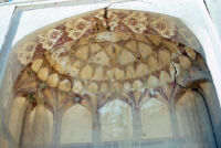 Complete honeycom decoration on interior of dome over door