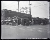 Bank of America branch building, Los Angeles, circa 1930