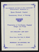 Queen Elizabeth Hospital Tercentenary School of Nursing Presentation Ceremony 1968
