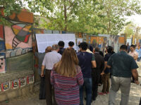 Voting in Sulaimani, People gathered in front of the list of names