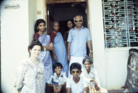 Suresh Kumar Pillai family with Amy Catlin-Jairazbhoy, Nāgercoil (India), 1984