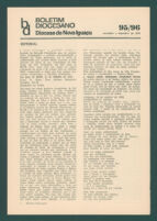 Boletim Diocesano, Edição 95/96, Novembro/Dezembro 1976