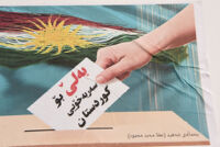 "Yes for Kurdistan Independence made by the family of martyr 'Atta Said Mahmmud"