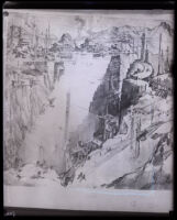 Sketch of the Boulder [Hoover] Dam site, circa 1921