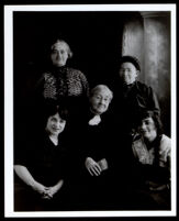 Five women representing 5 generations of the family of J. H. Skanks, Los Angeles, 1890s