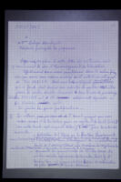 Correspondance manuscrite - départ 2001