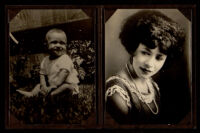 Portraits of a young woman and her baby, friends of the Miriam Matthews family, 1920-1940
