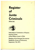Register of Junta Criminals (First List)