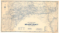Metsker's map of Nevada County, California.