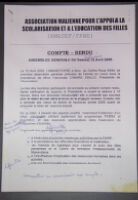 Compte-Rendu Assemblée Générale Ordinaire 15 avril 2000