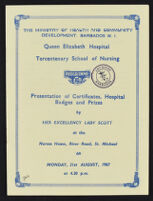 Queen Elizabeth Hospital Tercentenary School of Nursing Presentation Ceremony 1967