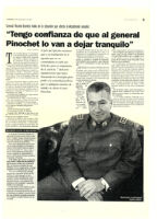 “Tengo confianza de que al general Pinochet lo van a dejar tranquilo”
