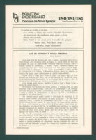 Boletim Diocesano, Edição 180/181/182, Janeiro/Fevereiro/Março 1984