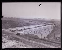 View of the Arroyo Bridge at UCLA, Los Angeles, 1929