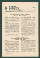 Boletim Diocesano, Edição 22, Outubro 1970