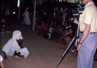 Sarpam Thullal Pulluvan Serpent Ritual - actor impersonates a stork, Peramangalam (India), 1984