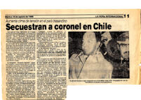 Secuestran a coronel en Chile
