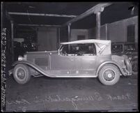 Frank Baumgarteker's car, turning up after his disappearance, San Diego, 1929