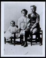 Portrait of three African American children, 1890-1900