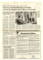 Nuevos desclasificados revelan rol de Kissinger en Cuba y Jordania