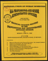 National Union of Public Workers Biannual General Meeting of the Professional and Administrative Officers Division