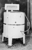 Studio photograph of a washing machine