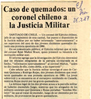 Caso quemados: un coronel chileno a la Justicia Militar