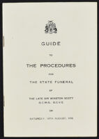 Guide to the Procedures for the State Funeral of the Late Sir Winston Scott G.C.M.G., G.C.V.O