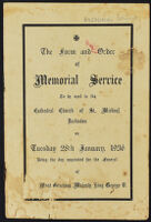 Form and Order of Memorial Service of Most Gracious Majesty King George V