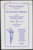 A Service of Thanksgiving for the Life of The Rev. Errol C. Wiltshire