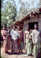 Urali family in front of their home, Vandiperiyar (India), 1984