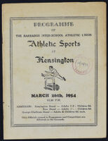 Programme of the Barbados Inter-School Athletic Union Athletic Sports 1954