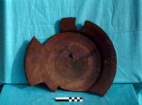 Red Pottery Pedestal Bowl; Shortugai, Takhar Province