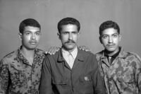 Studio portrait of members of the Palestinian resistance