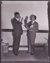 Archie R. Clifton sworn in as school superintendent, Los Angeles, 1932