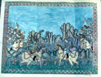 Yazdigord Samangani, Two Men on Horses in Front of Armies