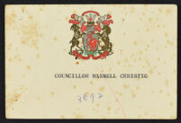 Business card of Councillor Maxwell Christie