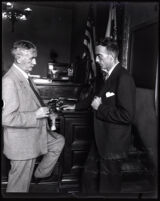 David H. Clark and attorney W. I. Gilbert, Los Angeles, 1931