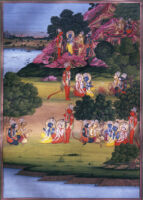 Sugriva giving some clue of Sita; Sugriva explaining the center of enmity with Bali
